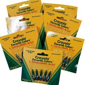 7 Forest Green Crayola Favorite Colors Superbright 5 Replacement Mini Bulbs 1996